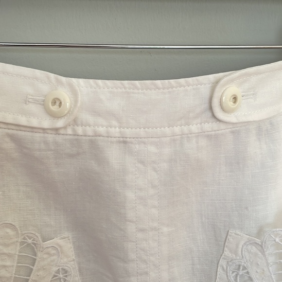 WHITE LINEN SUMMER SKIRT - Picture 9 of 12
